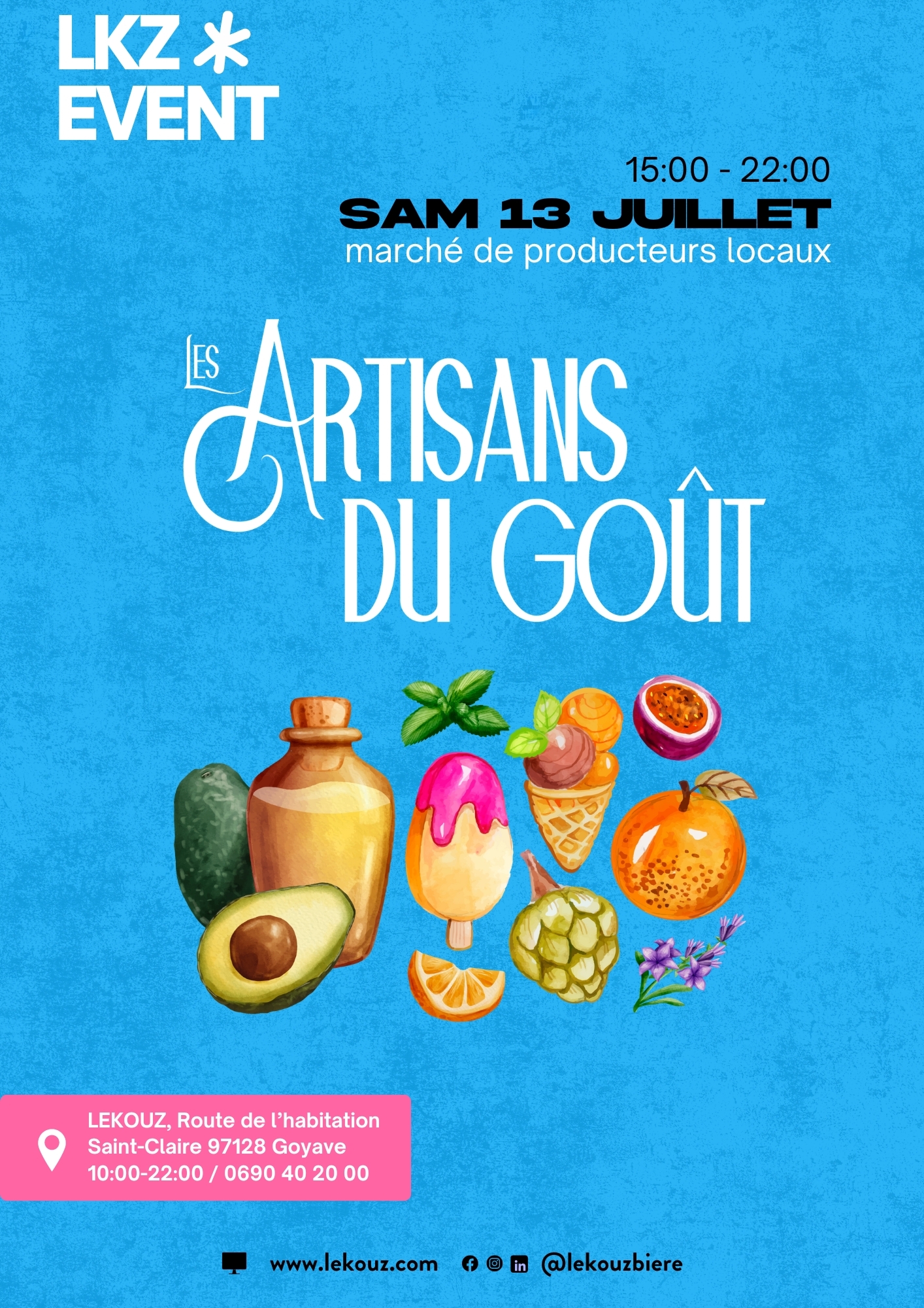 LKZ event - Affiche A4 les artisans du goûts Juillet Totalement Food