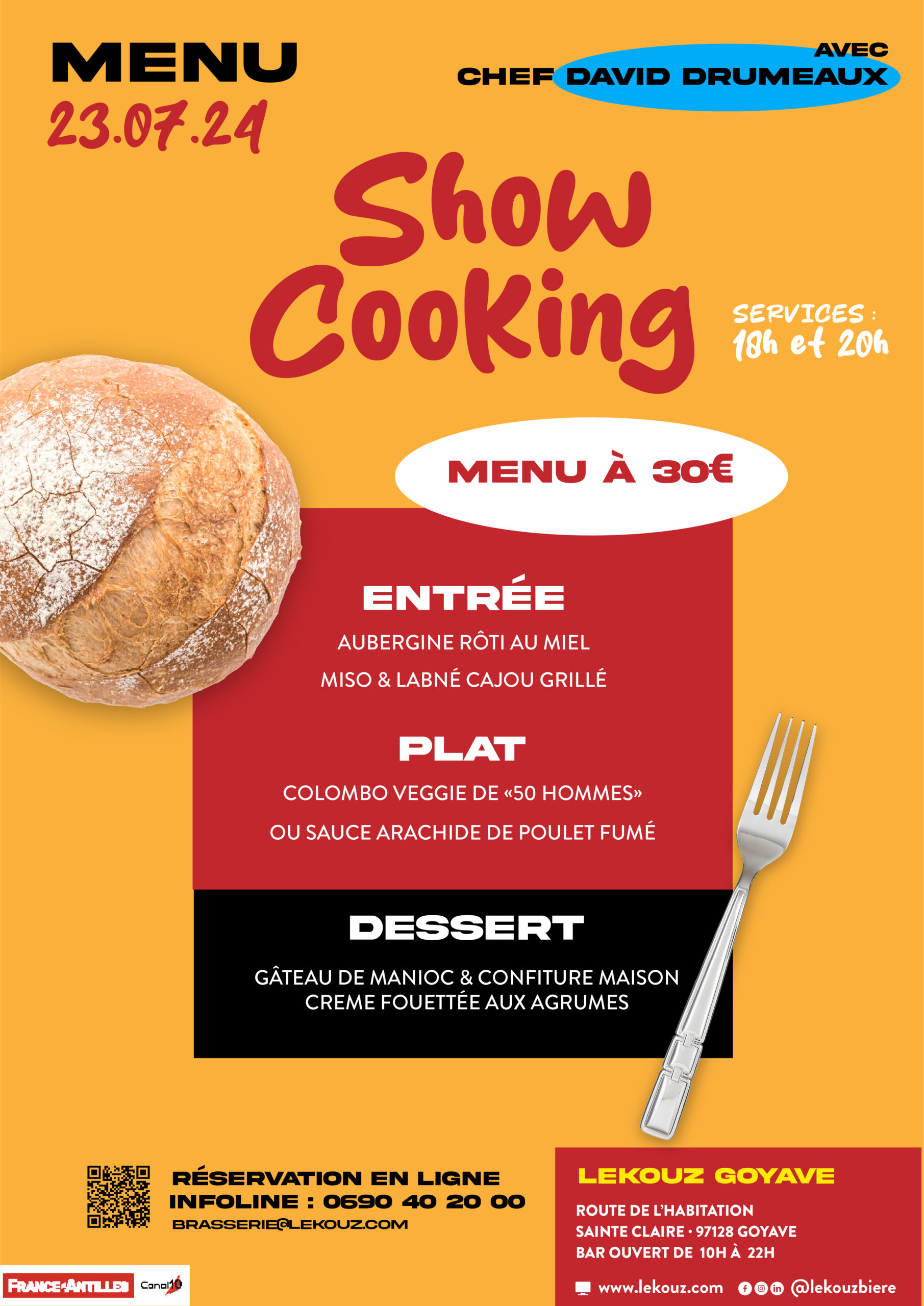 menu_affiche _drumeaux menu chef drumeaux entrée plat et dessert