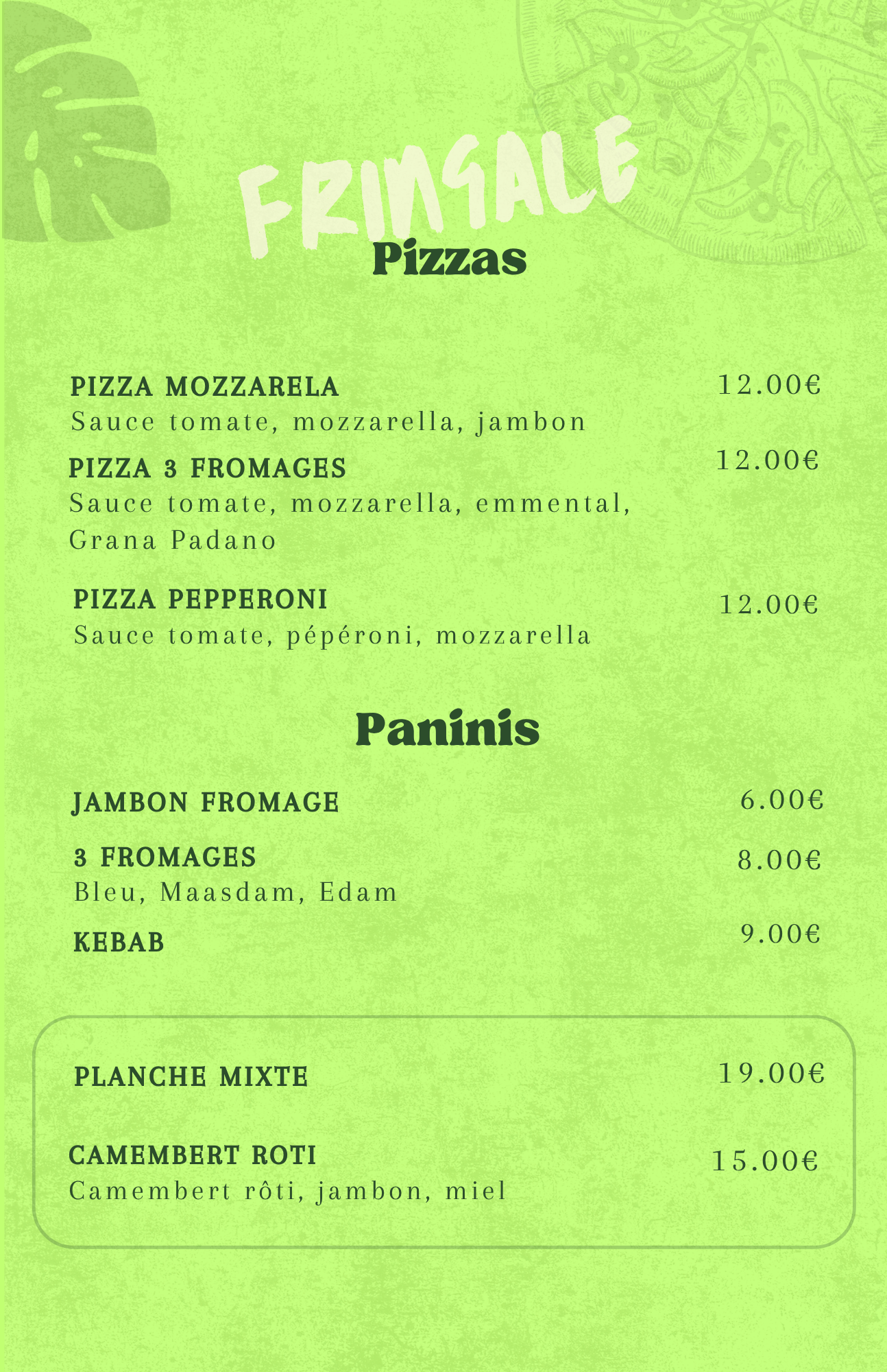 MENU LEKOUZ REPAS BAR GOYAVE