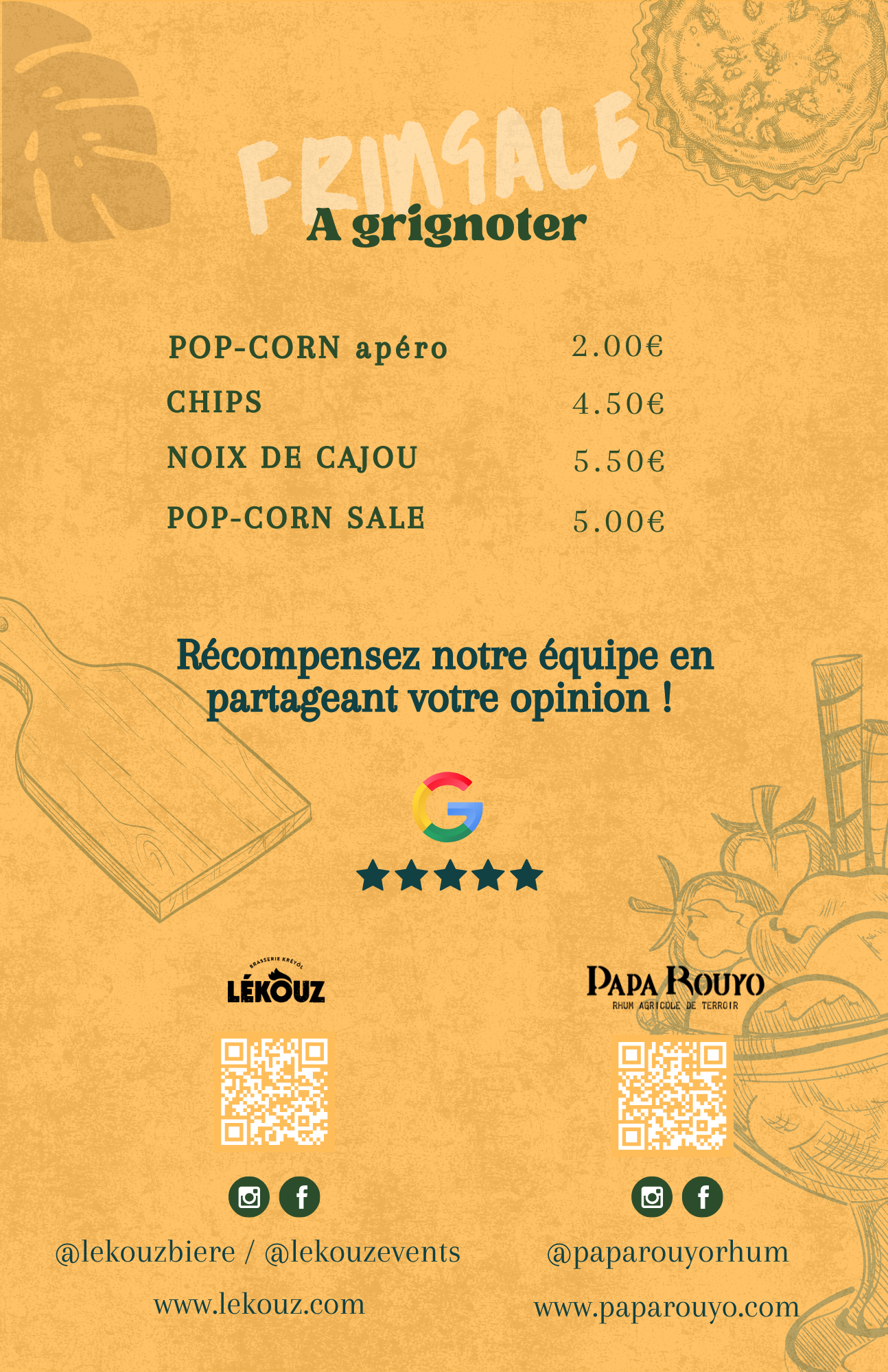 MENU LEKOUZ BAR A GRIGNOTER GOYAVE